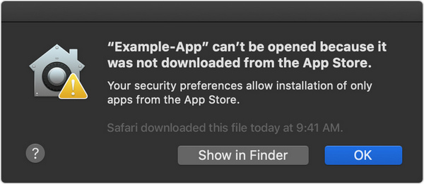 Can't open App on macOS Catalina