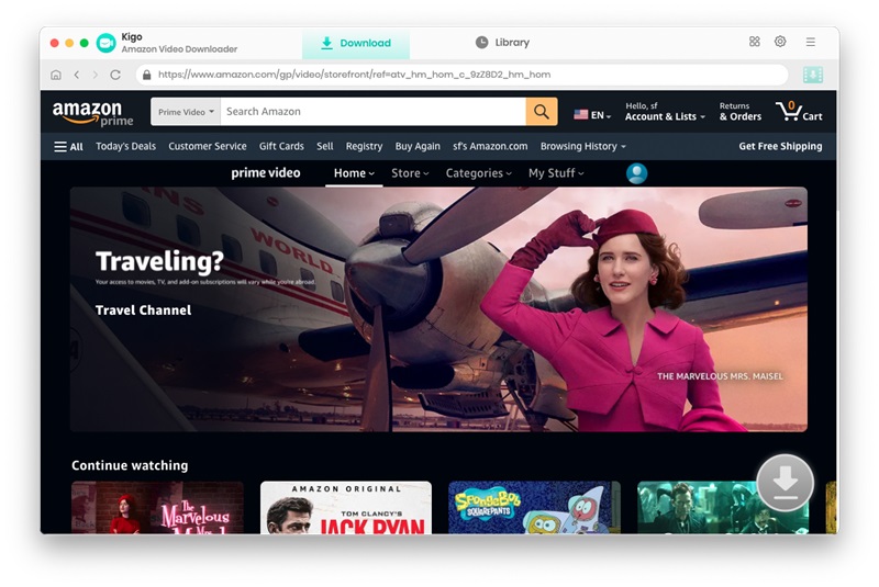 Amazon Prime Video Downloader Interface