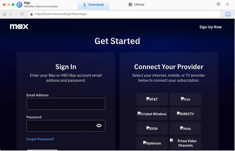 Log in to HBO Max