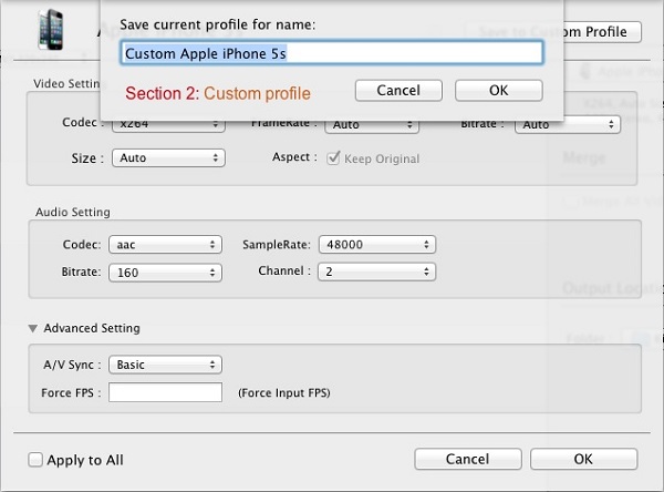 Reset profile parameters