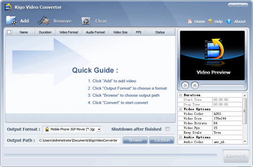 Free Video Converter Screenshot