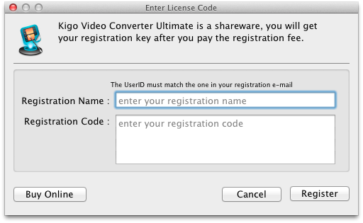 Register Video Converter Ultimate