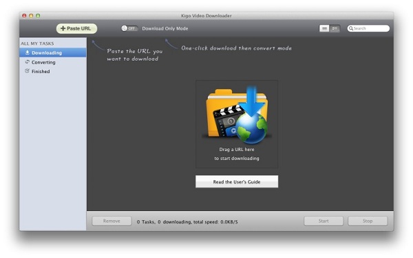 Screenshot of video downloader