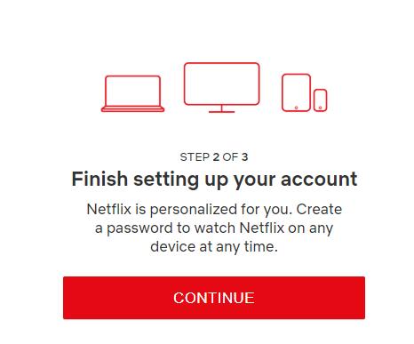 Choose Netflix Plan and Continue