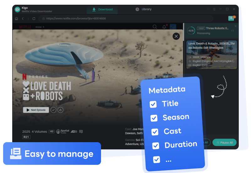 organize media content