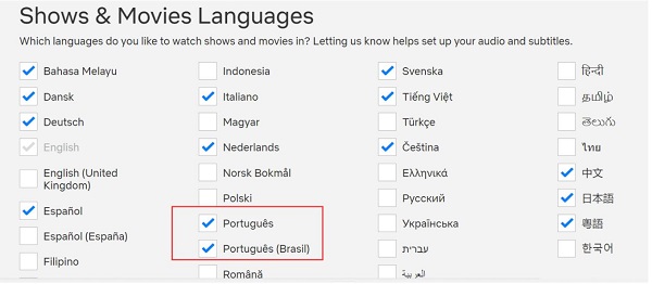 Set Netflix Language