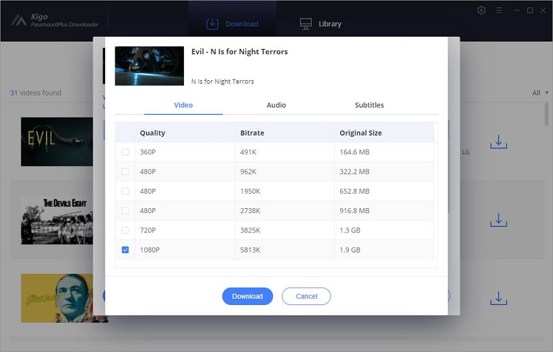 Advanced download settings