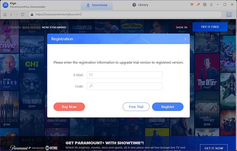 Register ParamountPlus Video Downloader